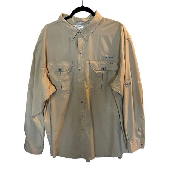 Columbia PFG Omni-Shade Tan Long Sleeve - Picture 1 of 7